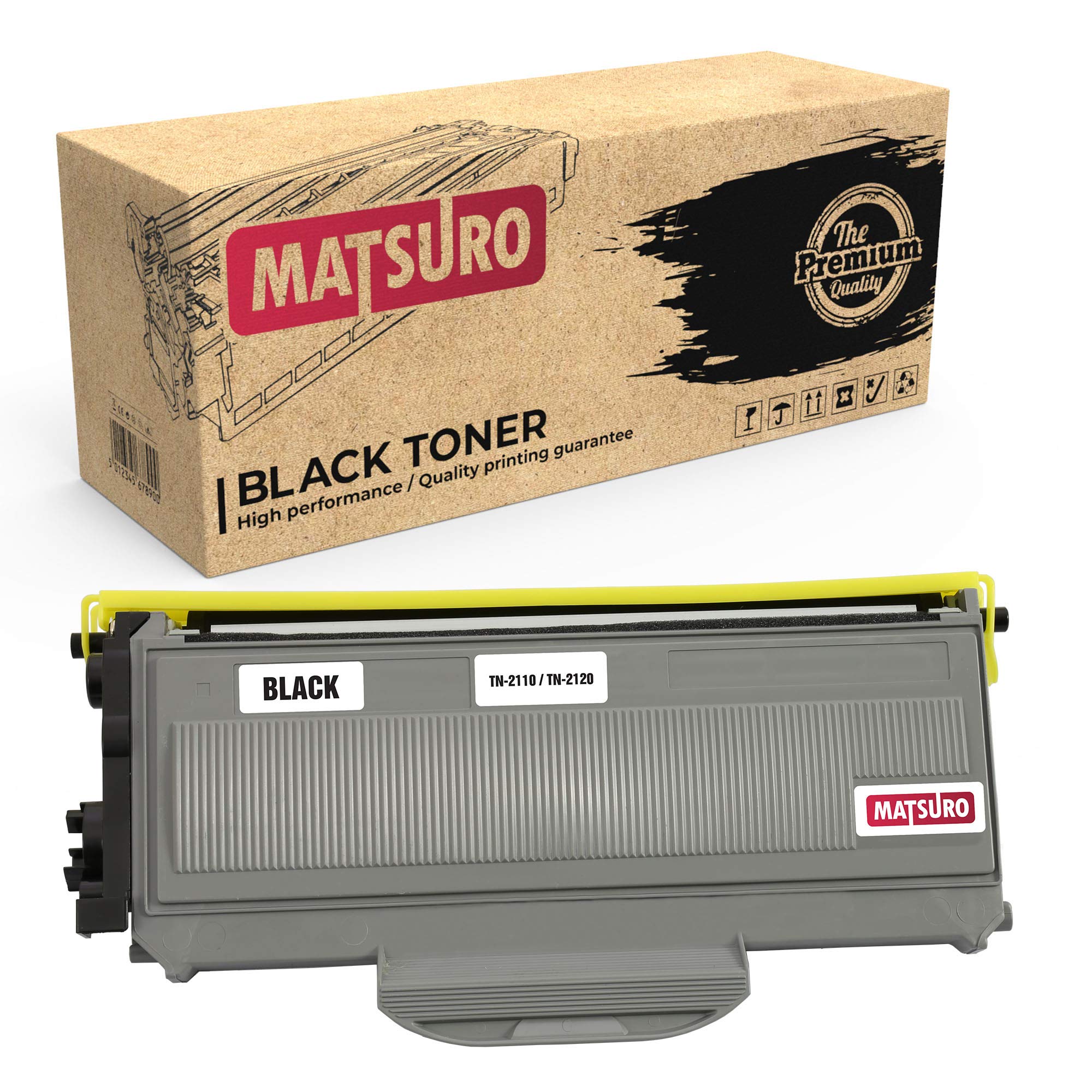 Matsuro Original | Compatible Toner Cartridge Replacement for BROTHER TN-2110 TN-2120 (1 BLACK)
