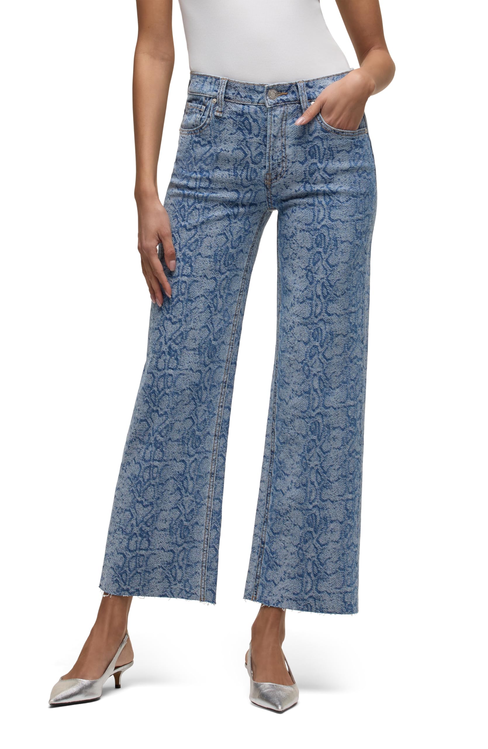 Hudson Women's Rosie High-Rise Wide Leg Ankle