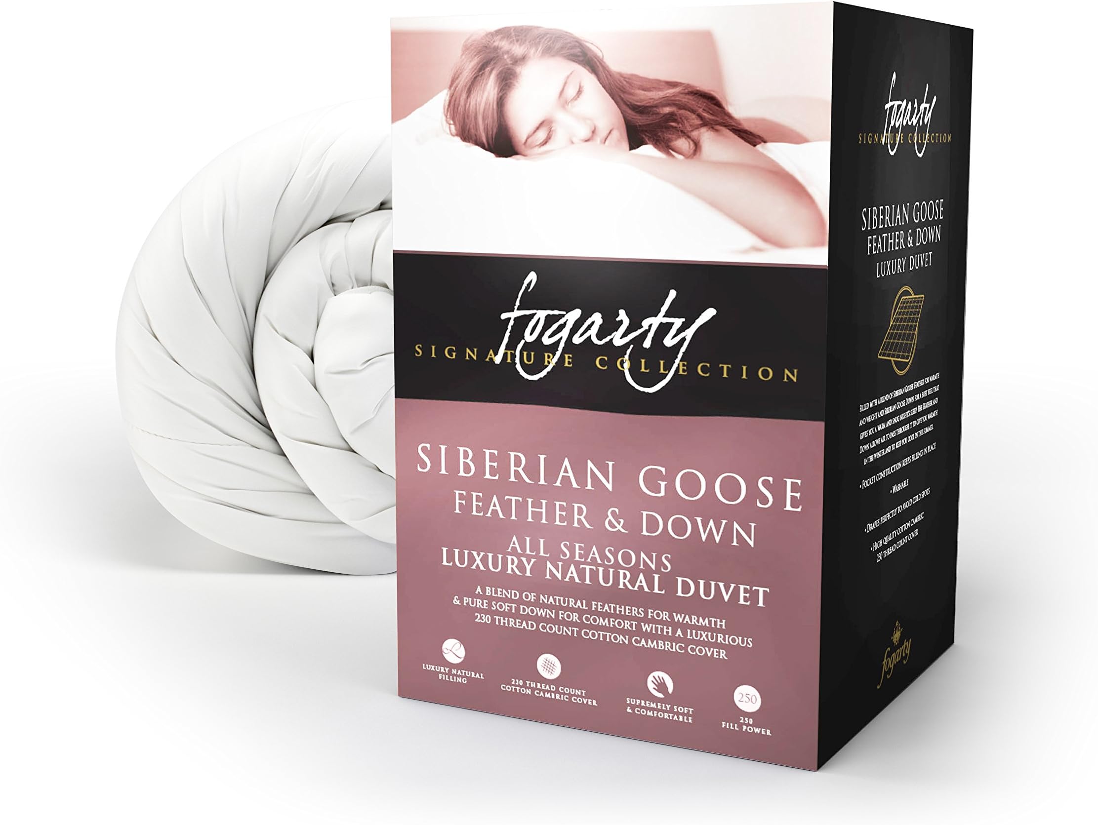 Fogarty Signature Siberian Goose Feather and Down 13.5 Tog Duo Duvet Set - King