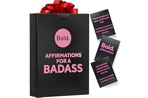 BOLD. Badass Affirmation Cards - 100 Daily Motivational and Inspirational Affirmations for Women - Gifts for Women, Best Friend, and Self Care