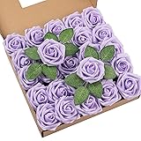 DuHouse 25Pcs Artificial Roses Flowers Fake Roses
