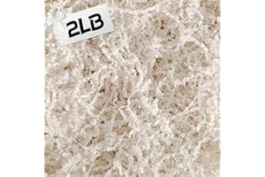 LDIWEE 2 LB White Crinkle Paper Filler Crinkle Cut Paper Shred for Gift Baskets, Gift Wrapping Box Stuffing Filling Holiday P