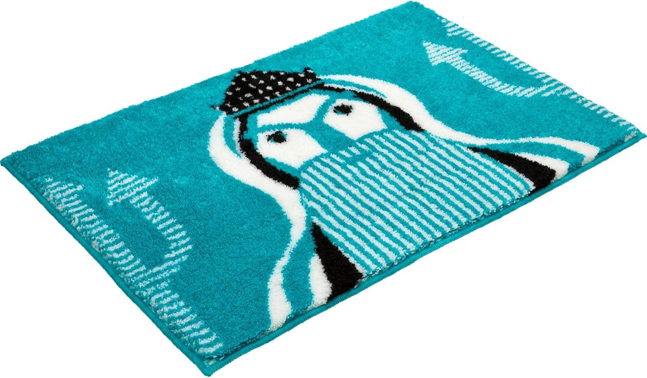 Grund benuta Alfombrilla de baño Acuario Turquesa 60x90 cm - 100%