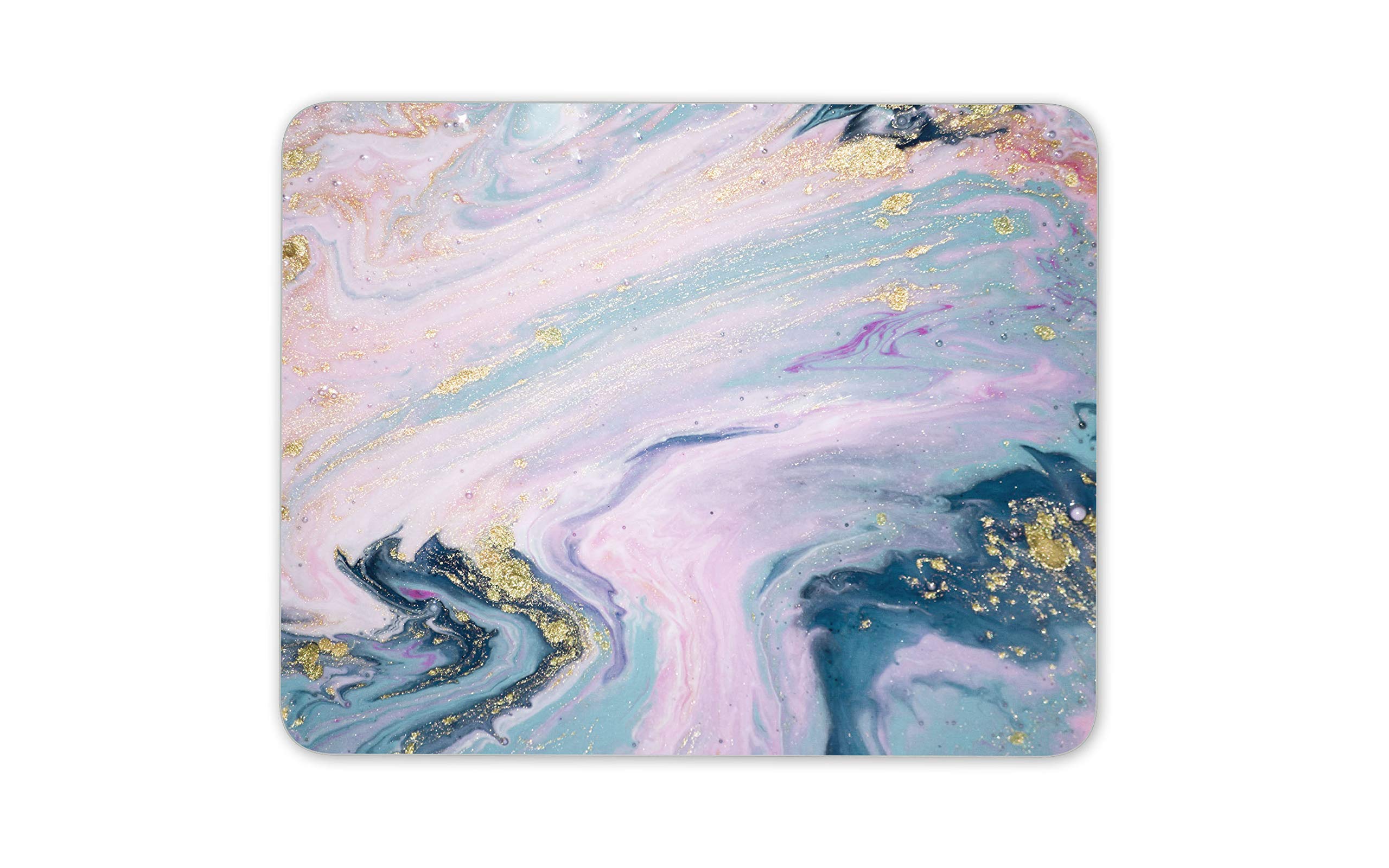 Destination Vinyl Ltd Pink Marble Effect Mouse Mat Pad - His Hers Abstract Computer #14484