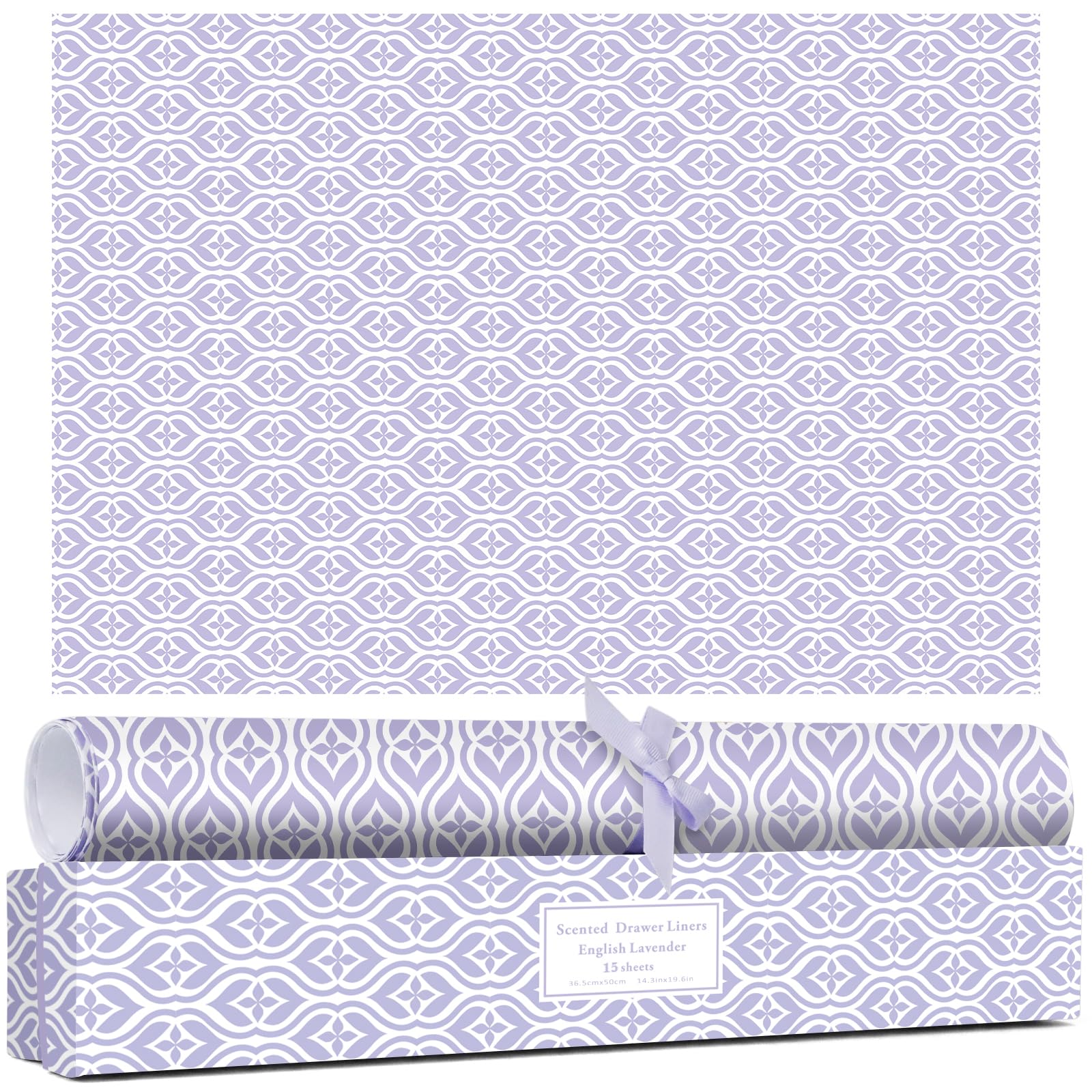 Lavender Drawer Liners, Scented Paper for Wardrobe, Drawer, Closet, Long Lasting Fragrance for Kitchen, Bedroom, Living Room - Lavender Theme Gift Pack- 6 Sheets
