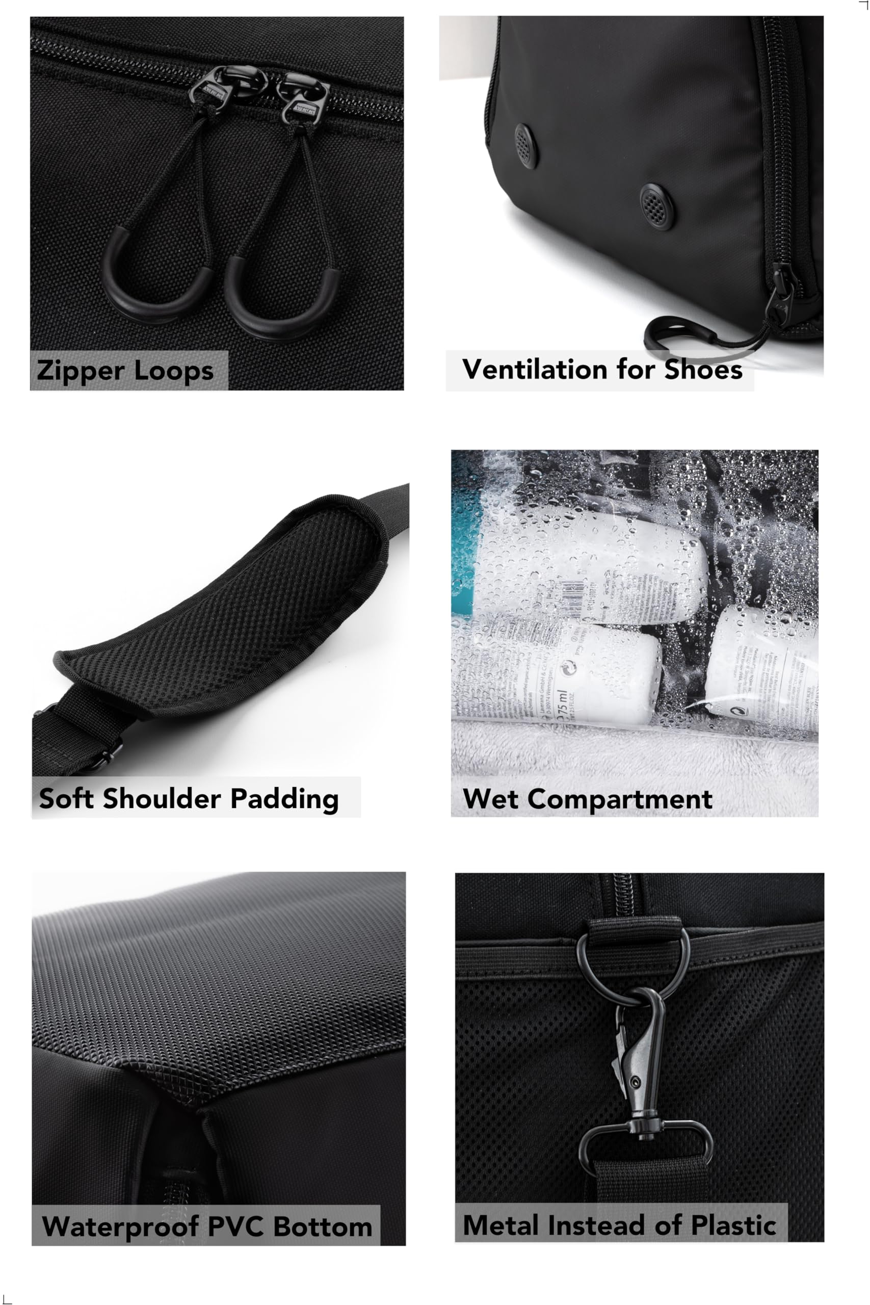 Fitgriff Gym Bag V2 for Men and Women with Shoe & Wet Compartment - Duffle Bag for Travel, Sports, Fitness and Workout (Full Black, 19 x 10 x 11″ (Small))