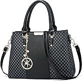 Purse and Handbags for Women, 3 Zip Compartments Tote Bag Designer Shoulder Purse Top Handle Satchel Bags