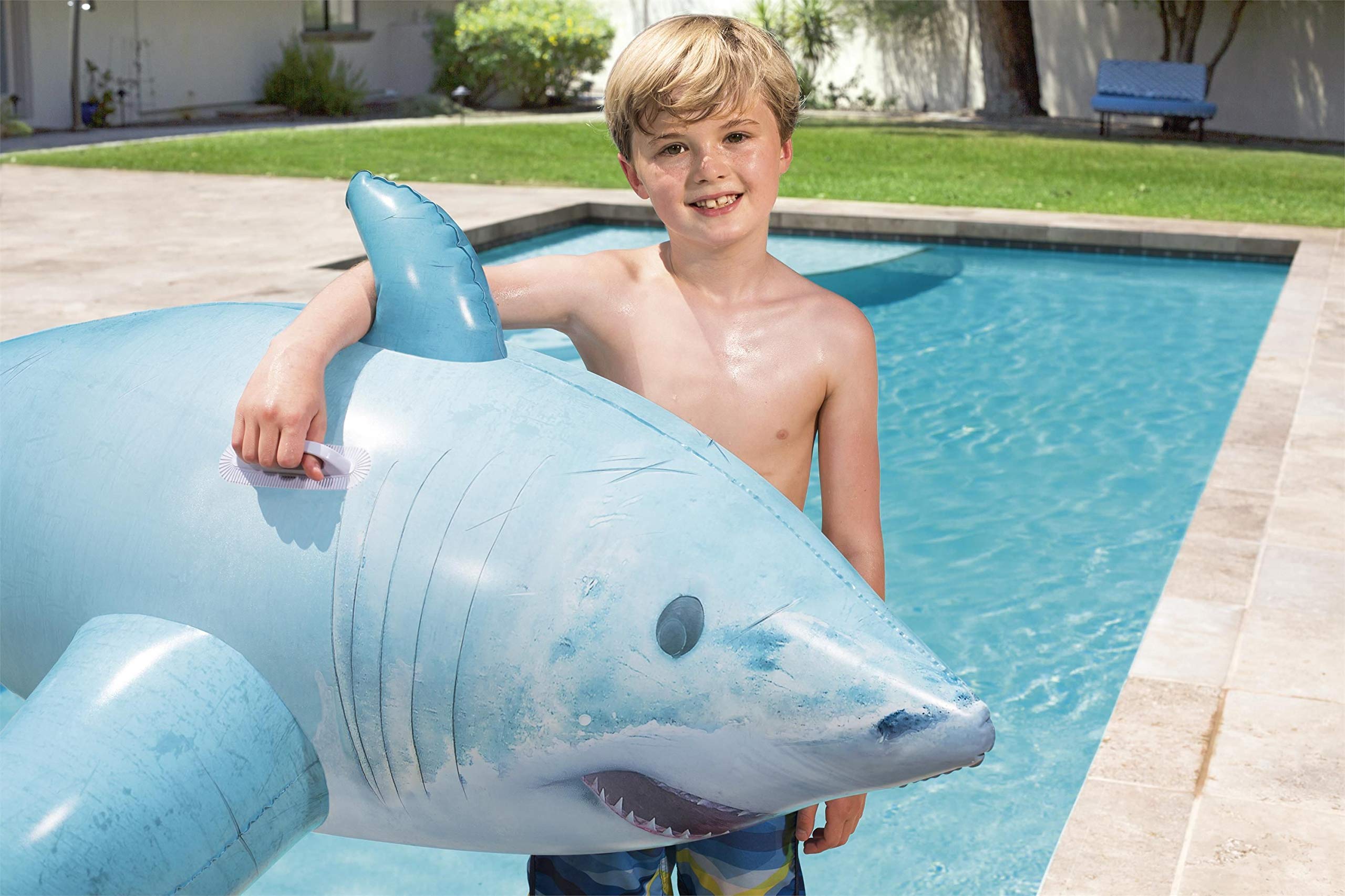 Mua Bestway Realistic Shark Pool Float, Kids Inflatable Ride-On with ...
