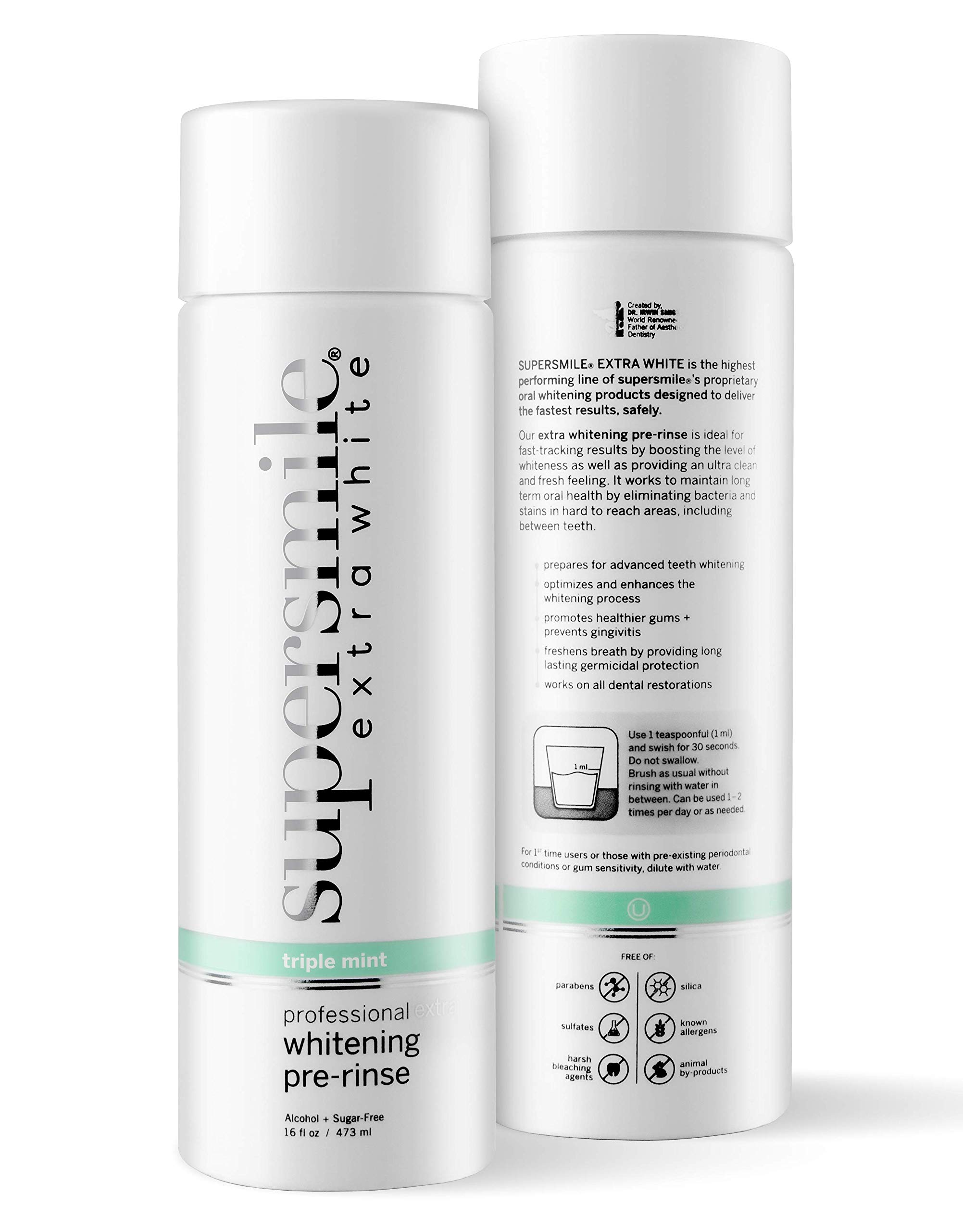 Photo 1 of Supersmile Extra Whitening Pre-Rinse - Clinically Formulated Pre-Brush Dental Mouthwash, 16 Fl. Oz (1-Bottle) exp feb 2025