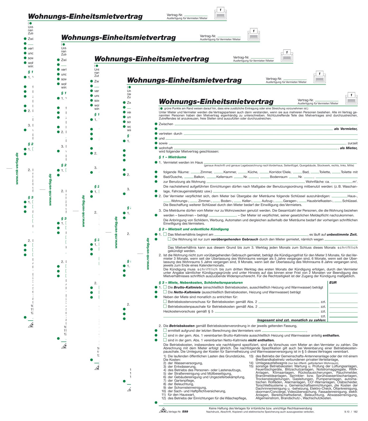 Rental Contract RNK Approved, Wohnung, 5 items