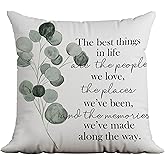 uinwk Family Quotes Pillow Covers 18x18, The Best Things in Life are The People We Love, Inspirational Pillow Covers, Inspirational Gifts for Women Friends