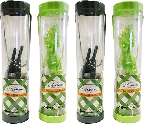 Set Of 4 Archway Plastic Bird Feeders 9 75 X 2 35 Green