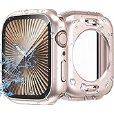 YIJDACASE 3 in 1 Waterproof Case for Apple Watch Screen Protector 42mm Series 10/Series 11,with Tempered Glass,[360° Protective Front and Back] PC Bumper Face Cover Compatible iWatch Accessories