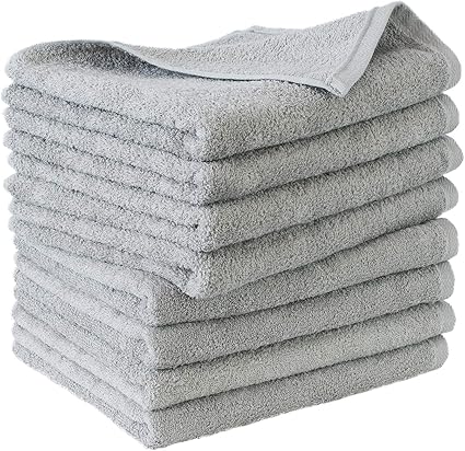 Amazon ブルーム 日本製 ファミーユ ラージ フェイスタオル ホテルタイプ 瞬間吸水 やわらか タオル ミニバスタオル グレー ラージ フェイスタオル8枚セット フェイスタオル ホーム キッチン オンライン通販