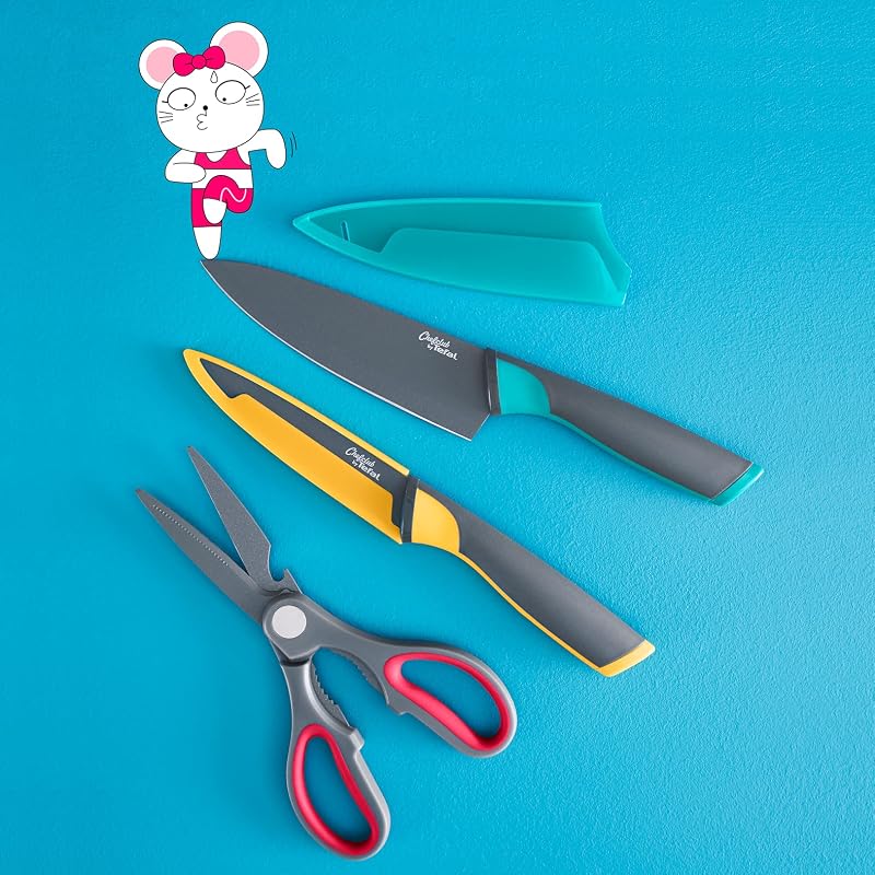 Chefclub by Tefal - Juego de Cocina (28 cm, olla 20 cm + Tapa, Cuchillo de Cocina Fresh Kitchen, 2 Tablas de Cortar, Libreto Receta G804S404
