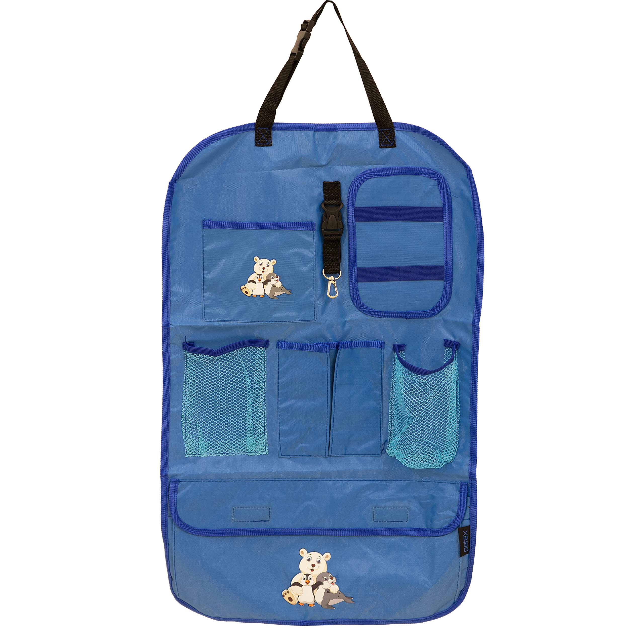 Petex 44150105 Back Seat Organiser 41 x 64 cm with Logo Blue
