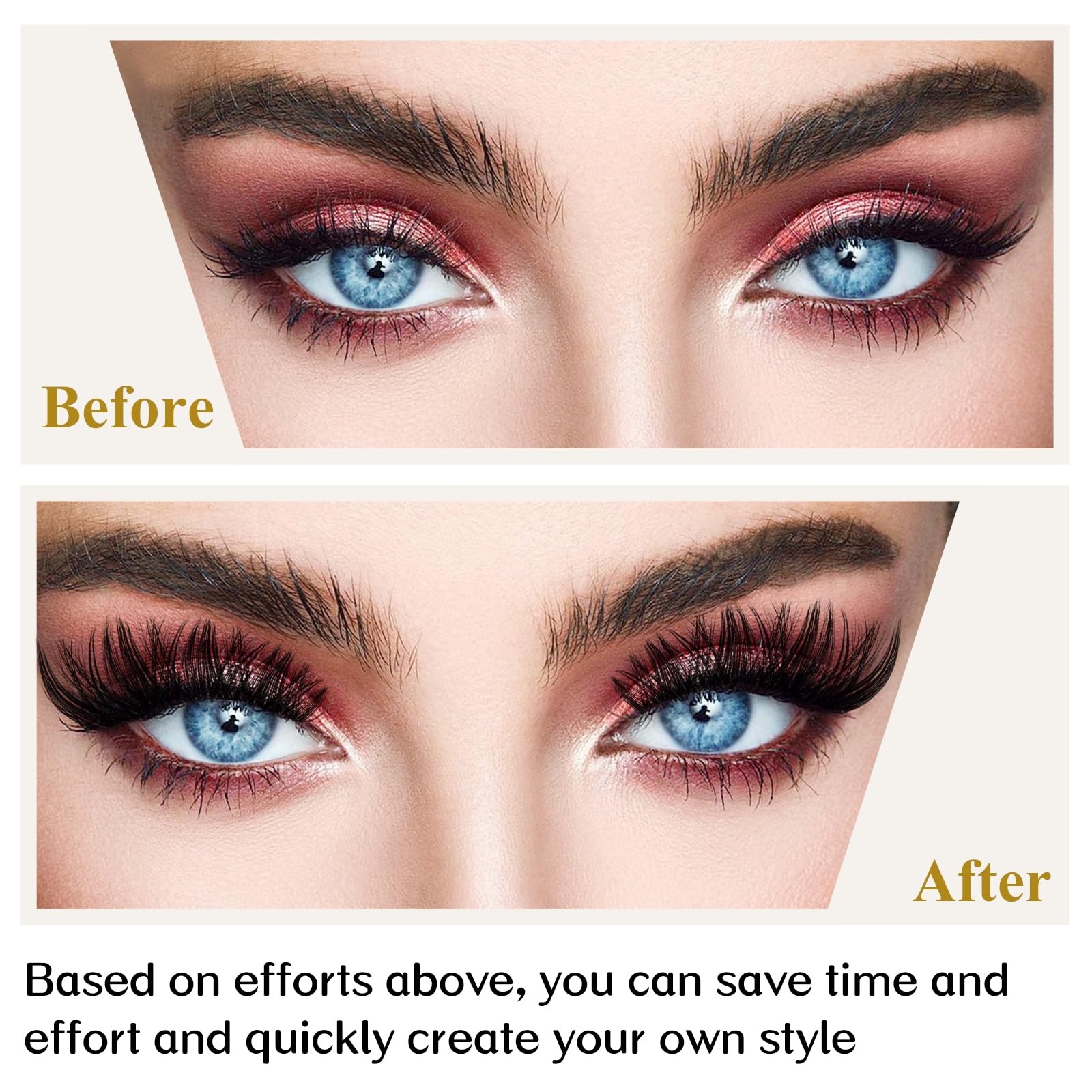 B&Q Lash Clusters Wispy B02, Eyelash Clusters 72PCS Cluster Eyelash Extensions, D Curl Lash Cluster 8-16mm Natural Individual Lashes Volume False Eyelashes Clusters with Soft Band(B02-D-8-16MIX)