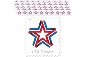 UNITED STATES POSTAL SERVICE Star Ribbon Strip of 50 Forever First Class Postage Stamps Celebration Patriotic (50 Stamps)