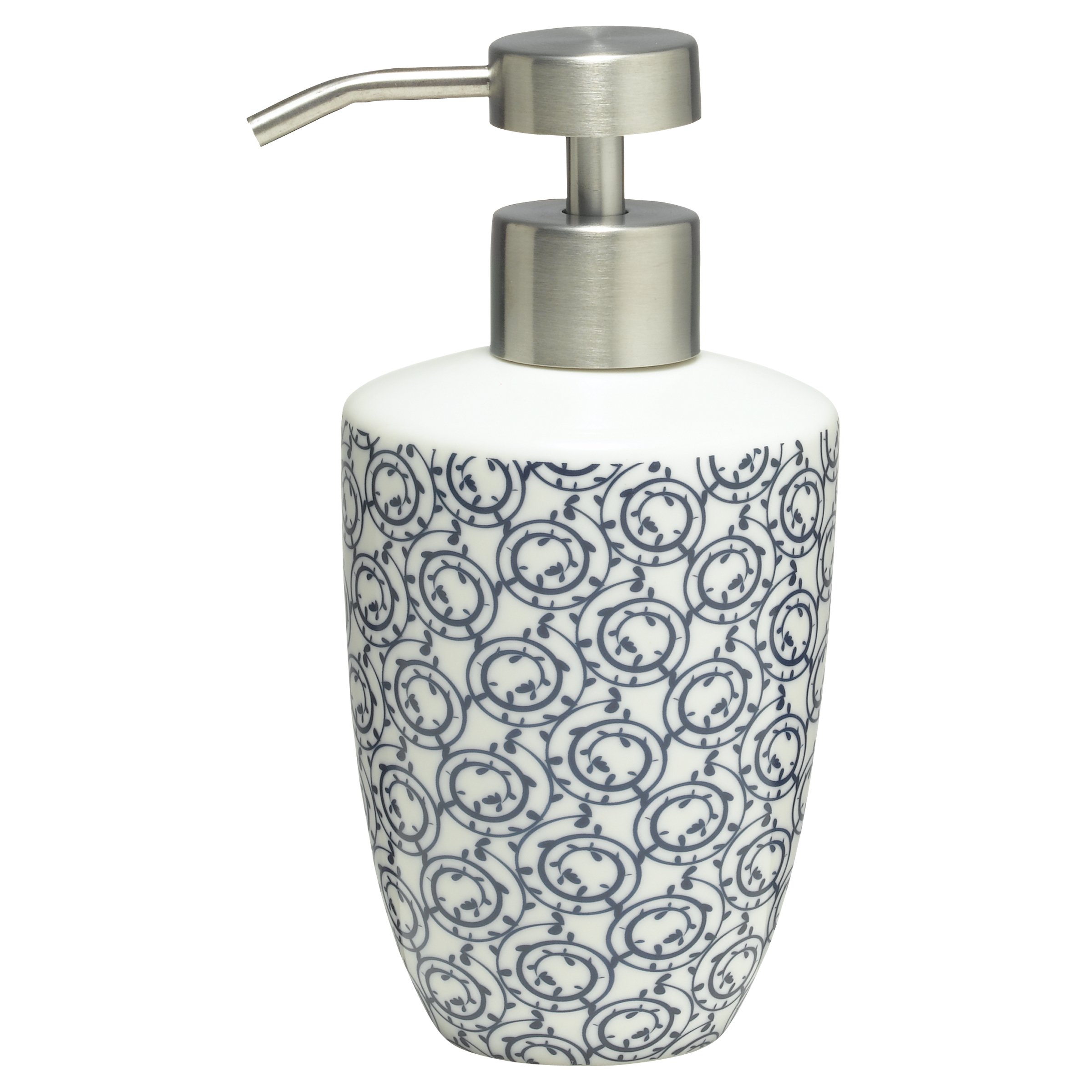 Sealskin Osaka Soap Dispenser, Porcelain, Blue, 8.9 x 15.2 x 7.5 cm