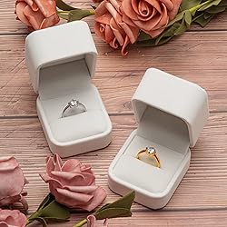 Giftop Velvet Single Ring Box Case Holder for