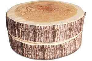 PATHFINDER PANDAS 2 PCS Wood Log Pillow - Realistic 3D Digital Print Tree Campfire Pillow - Cute & Comfy Tree Cushion, Camping Throw & Floor Cushions for Camping Theme Classroom
