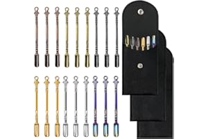 18 Pcs Mini Spoons with 3pcs Storage Pouch, Tiny Metal Mini Shovel Spoons for Necklace Charms, Sugar and Spices Spoon (3 Sets