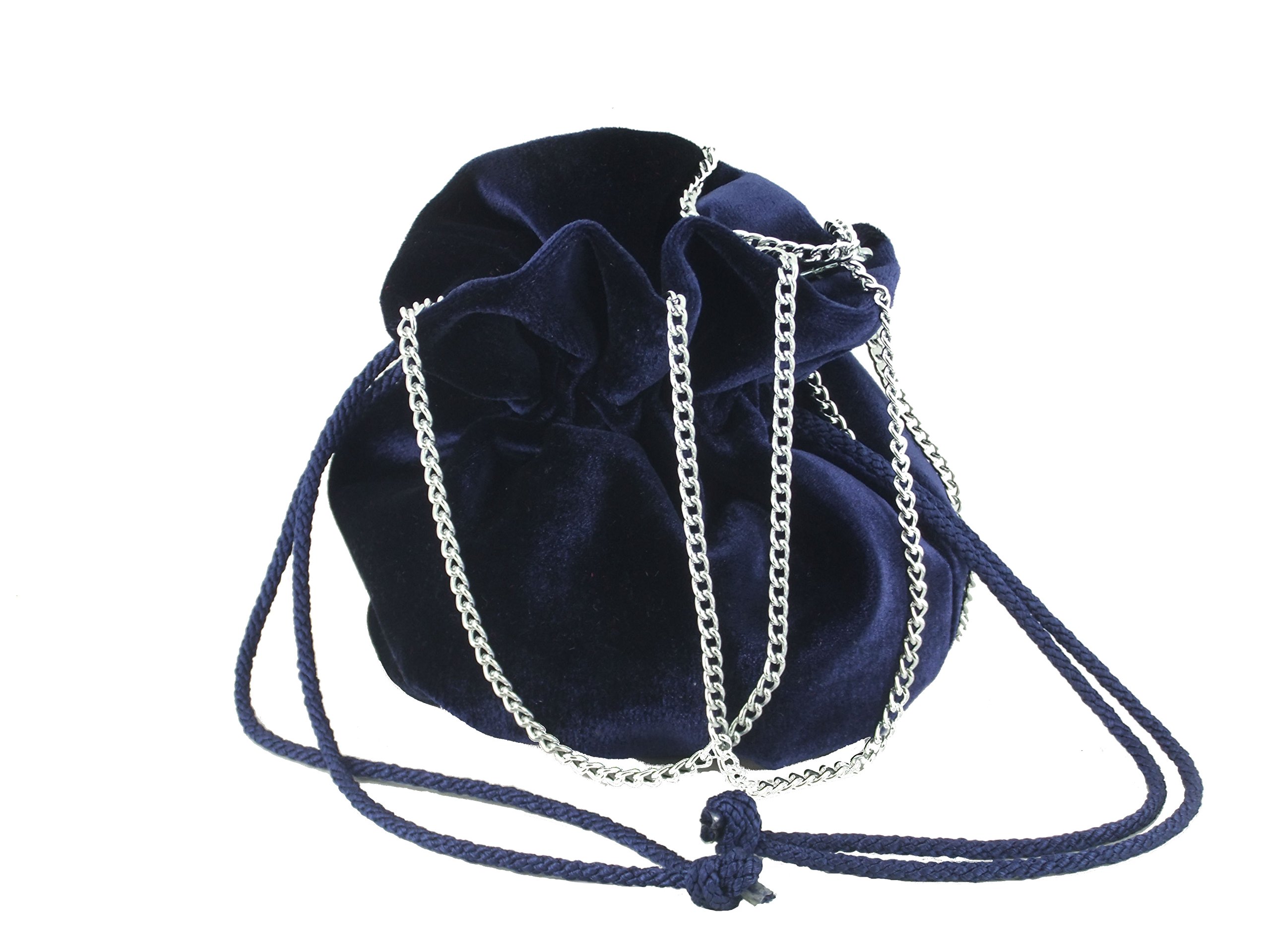 LONI Fantasy Suede Velvet Drawstring Clutch Shoulder Bag