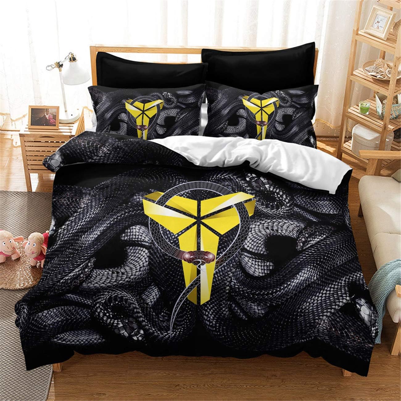 Bedding Hmt Nf 3d Basketball Duvet Covers Set For Boys Teens Kobe 24 Bryant 2 Pieces Bedding Set 1 Duvet Cover With 1 Pillow Sham Twin Size Kids Bedding