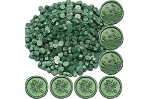 ONWINPOR Wax Seal Beads, 400Pcs Sealing Wax Beads, Octagon Wax Sealing Beads, Pine Green Sealing Wax Beads Set for Wax Seal Stamp, Gift Wrapping, Letter Sealing (Pine Green)