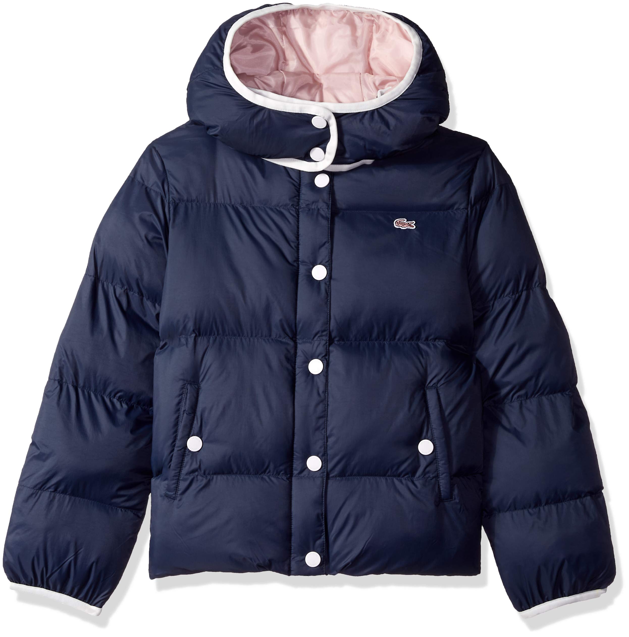 Lacoste Little Girl Ripstop Outerwear, Navy Blue/MELITTE, 6 on Galleon