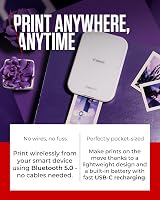 Canon Zoemini 2 Portable Photo Printer Pearl White Bluetooth 5.0 Type-C Fast view 3