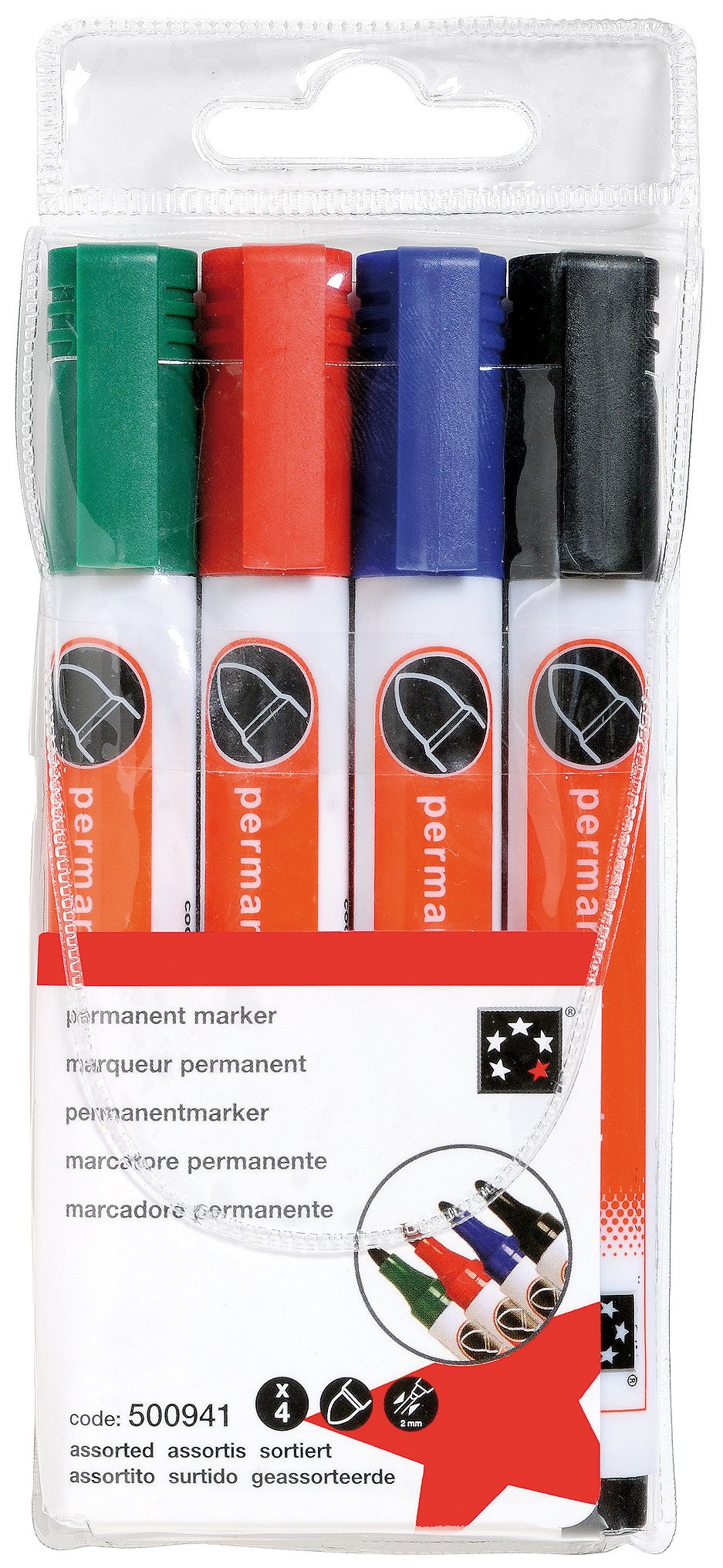 Whitebox Strategy SL Dry Wipe Markers Assorted [Pack of 4]