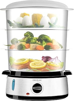 Elektrischer Dampfgarer Vapovita 3000 Inox - 800 W, 9 L, 3 Behälter