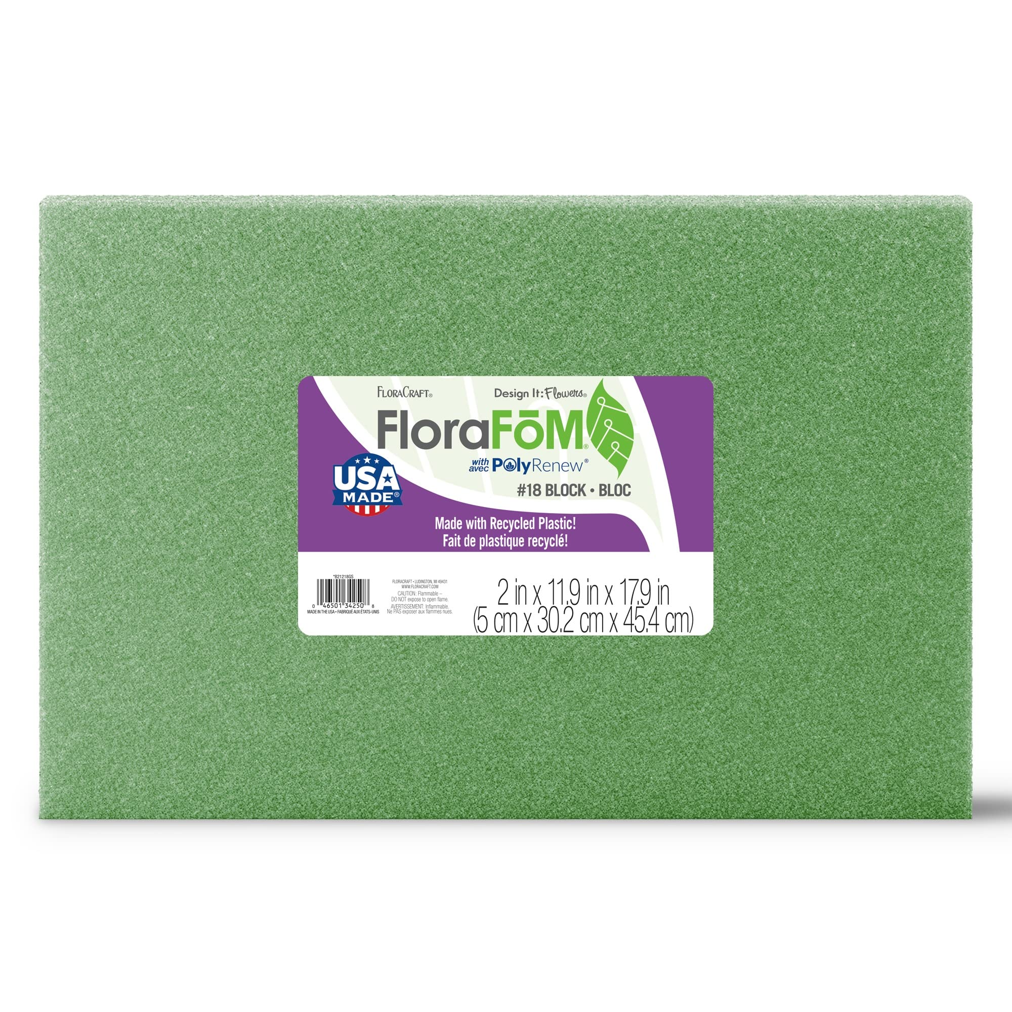 Photo 1 of FloraCraft FloraF?M Block 2 Inch x 11.9 Inch x 17.9 Inch Green
