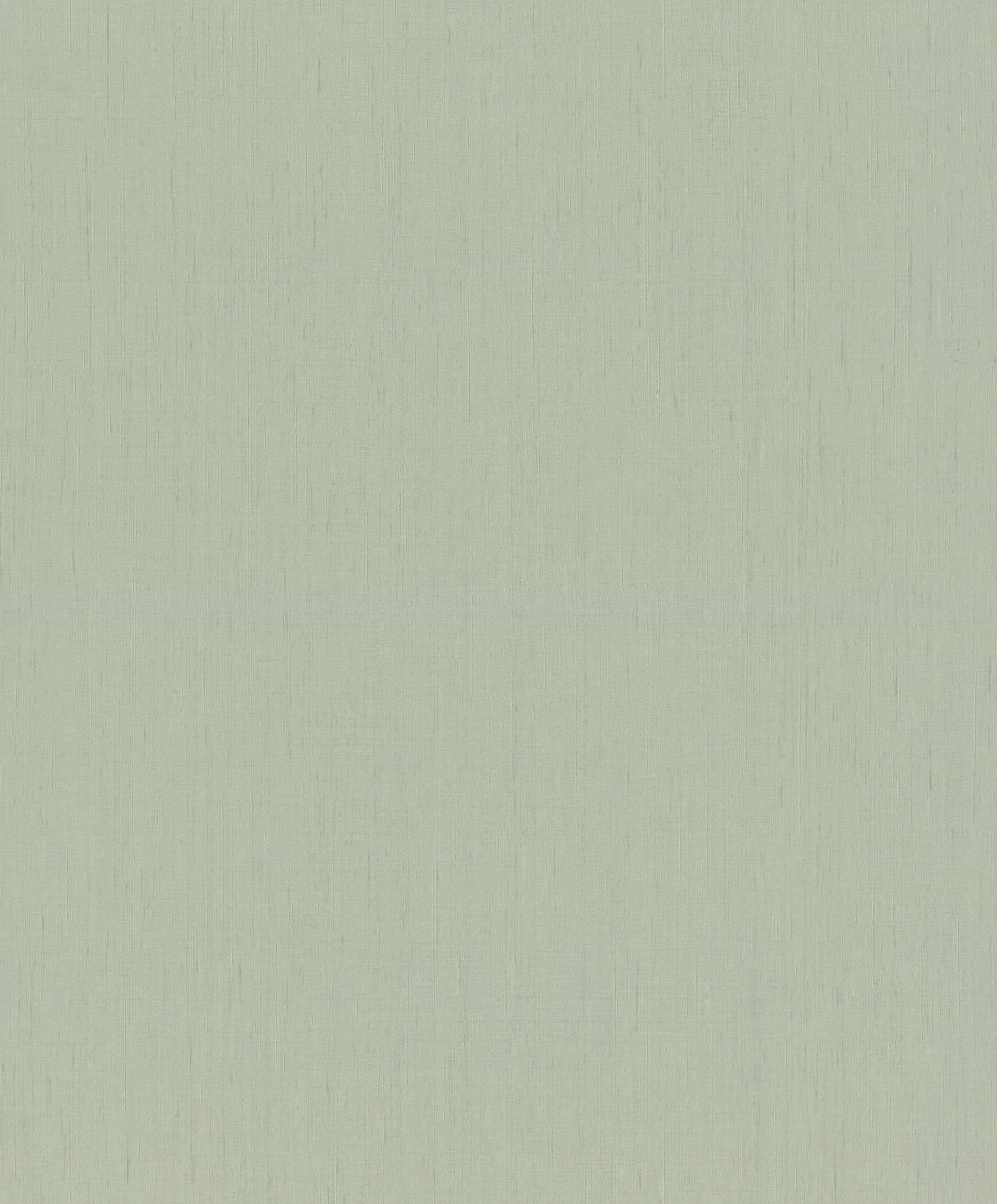 Rasch 746136 Non-Woven Wallpaper Light Green Plain Textured Linen Look