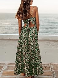 CUPSHE Women's Floral Print V Neck Sleeveless Long
