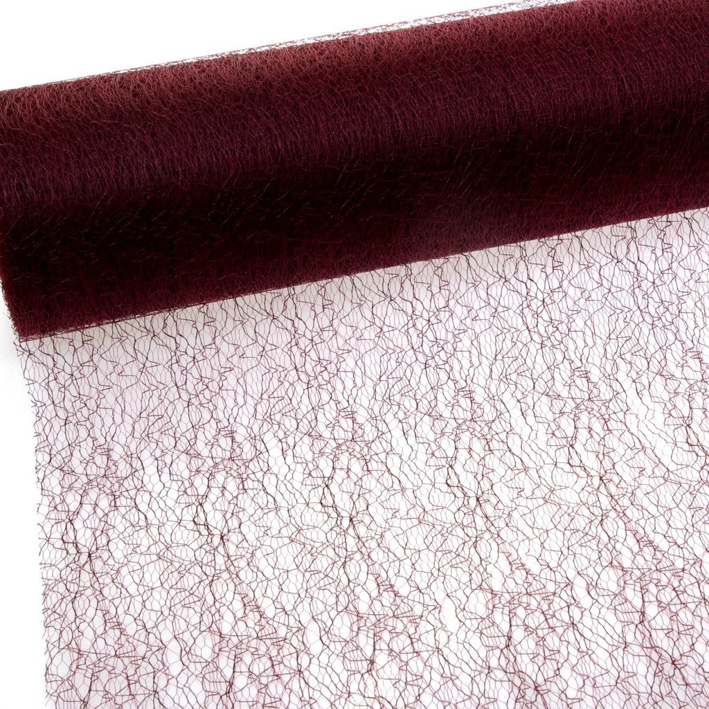 Deko und Band Spiderweb – MESCH – Table Runner – Table Runner – 30 cm Bordeaux, Roll 25 m 67 011 R 300