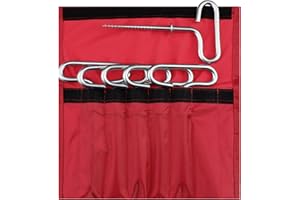 Oudain 7 Pcs Steel Ice Anchor Kit Threaded Ice Fishing Shelter Anchors for Winter Outdoor Camping Shanty Tent