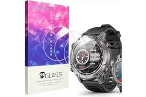 Lamshaw Compatible for SOUYIE Smartwatch Screen Protector, [3 Pack] 9H Tempered Glass Screen Protector Film Compatible for SO