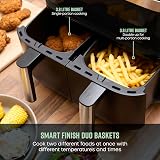 Swan Dual Basket Digital Air Fryer 7.6L 2850W Black view 3