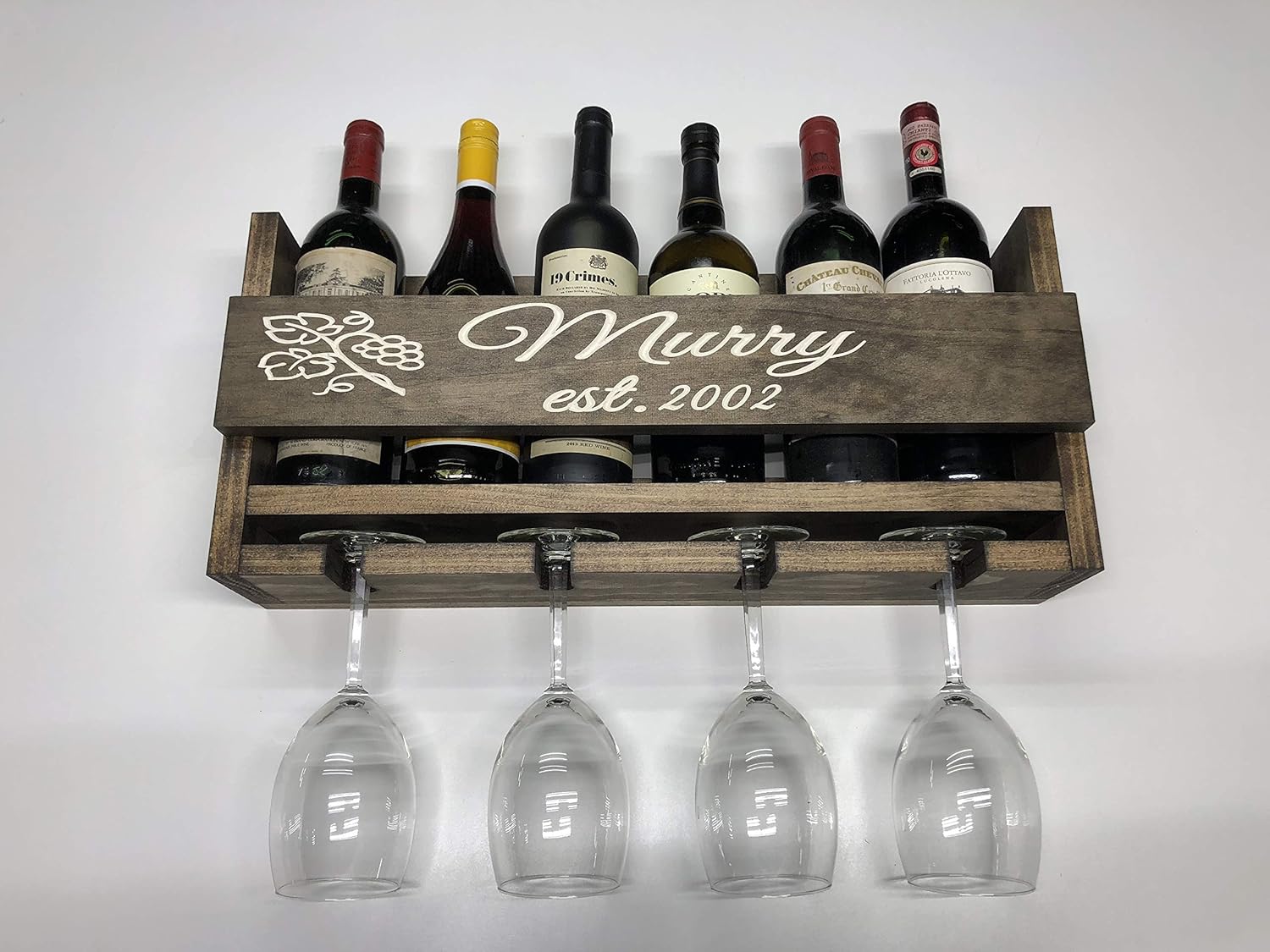 Amazon Com Personalized Wine Rack Wall Mounted Wine Rack
