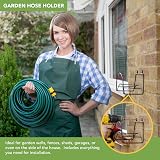 BLOSTM Wall Mounted Garden Hose Hanger Solid Steel Holder with Fittings Included view 5