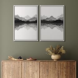 MUDECOR Framed Canvas Print Wall Art Set Black and