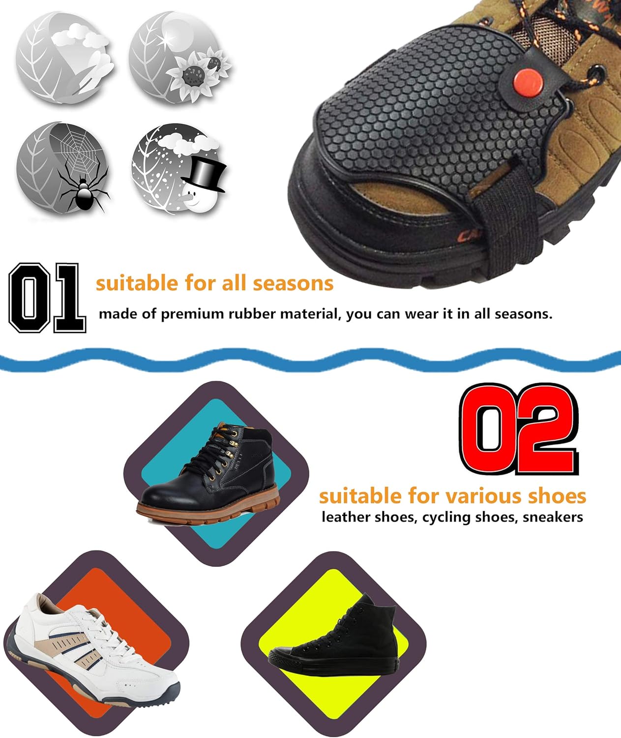 CPTDCL Motorcycle Gear Shift Pad Riding Shoe Cover Antiskid Boot Protector Rubber Gear Shifter Guards: Shoes