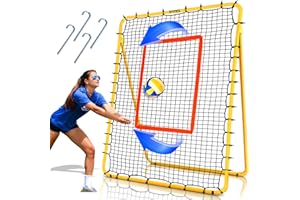 SPOYNAL 7x4 FT Volleyball Rebounder Net, 5-Angle Volleyball Training Equipment, Adjustable Rebounder Net Practice Setting, Spiking, and Bumping, Practice Net for Baseball, Softball, Lacrosse, Soccer