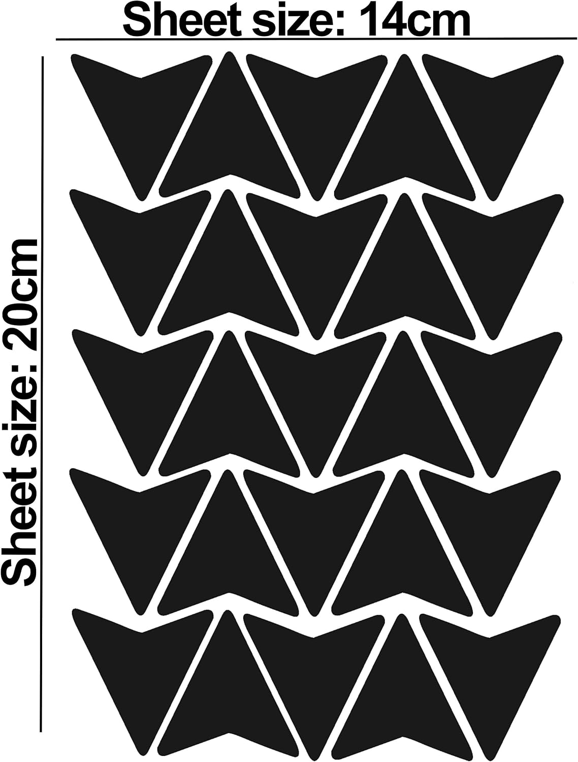 Biomar Labs Reflective Vinyl Sticker Set Weatherproof Self Adhesive Decals for Car Motorcycle Bicycle Scooter Helmet Window Exterior Interior Styling Visibility Personalisation (25 Pieces D 53) - Image 3