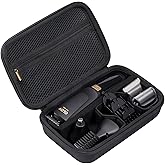 ProCase Travel Carrying Hair Trimmer Case for Electric Body Hair Trimmer; Hard Protective Bag Organizer for Beard Body Bikini Groin Shaver Clipper -Black