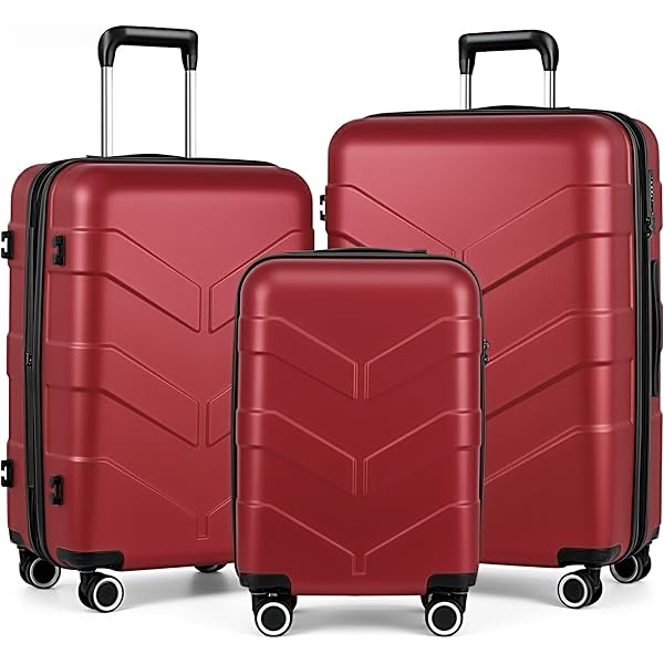 Amazon.com | Karl home Luggage Set of 3 Hardside Carry on Suitcase