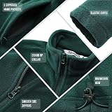 33,000ft Womens Fleece Jacket Full Zip Breathable Lightweight Dark Green L view 4