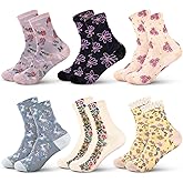 Glitopper 6 Coquette Bow Socks Women Cute Ruffle Ankle Mid Tube Flower Sock Lace Cottagecore Girly Coquette Aesthetic Clothes